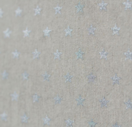 Gecoat tafellinnen/tafelkleed - Jacquard Ensor plata silver star