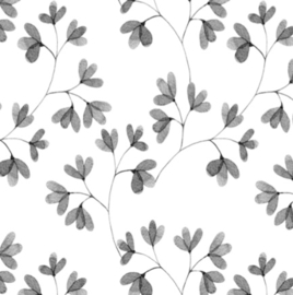 Gecoat tafellinnen/tafelkleed - Abril zwart/wit