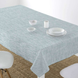 Gecoat tafellinnen/tafelkleed - Linnenlook lichtblauw