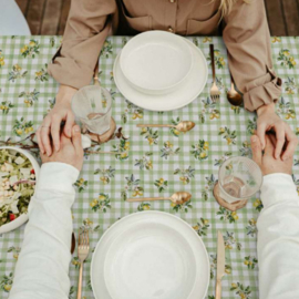 Gecoat tafellinnen/tafelkleed - Limone