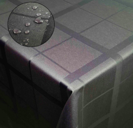 Gecoat tafellinnen/tafelkleed - Ruit zwart