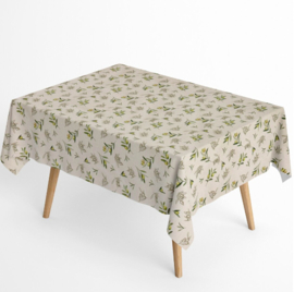 Gecoat tafellinnen/tafelkleed - Olijf