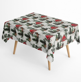 Gecoat tafellinnen/tafelkleed - Christmas reindeer