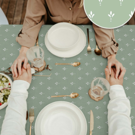 Geplastificeerd katoen -  Lunel groen