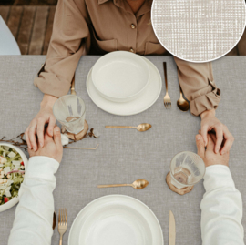 Geplastificeerd katoen - Effen beige