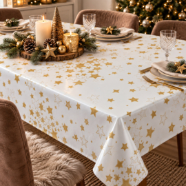 Kerst tafelzeil - Golden star