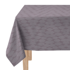 Gecoat tafellinnen/tafelkleed - Folhas taupe