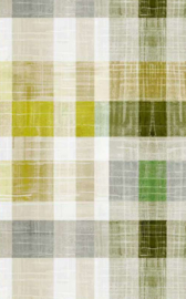 Gecoat tafellinnen/tafelkleed - Geruit motief groen