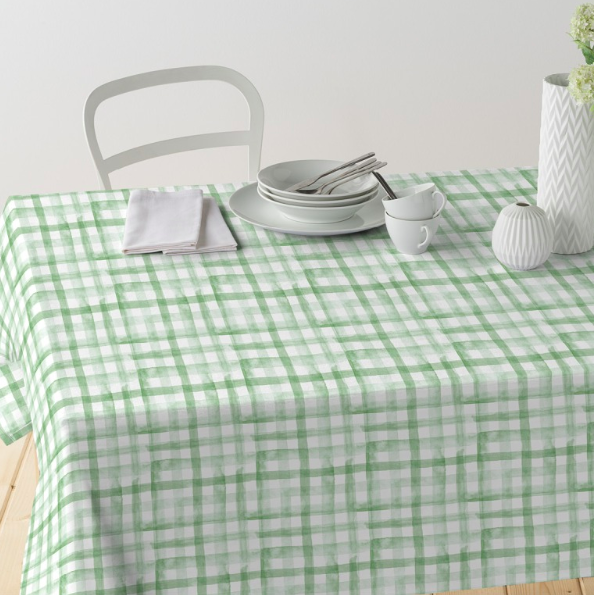 Gecoat tafellinnen/tafelkleed - Veda groen