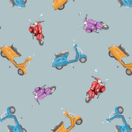 Tafelzeil - Vespa scooter blauw