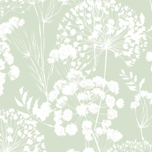Gecoat tafellinnen/tafelkleed - Flower green
