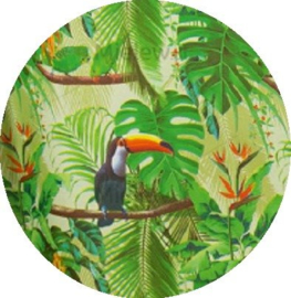 Tafelzeil rond - Tropische toucan