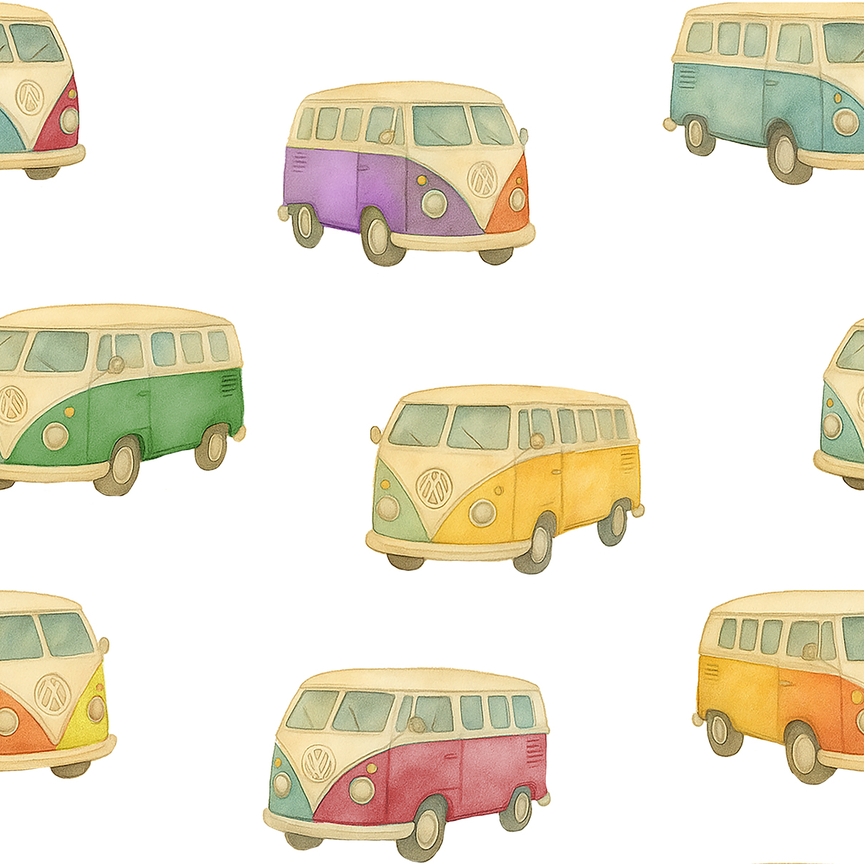 Gecoat tafellinnen/tafelkleed - Volkswagen bus