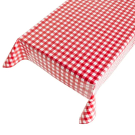 Tafelzeil - Boerenbont ruit, rood/wit