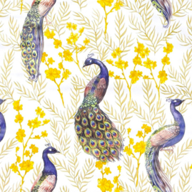 Tafelzeil - Pauw blauw/geel