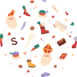 Tafelzeil rond - Sinterklaas 1
