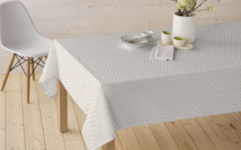 Gecoat tafellinnen/tafelkleed - Evania bruin/beige