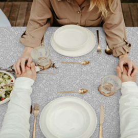 Gecoat tafellinnen/tafelkleed - Lari 02 grijs