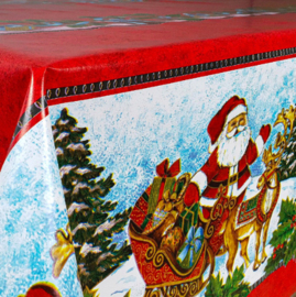 Volle rol - 20 meter x 140cm - Rood/kerstman - ACTIEPRIJS