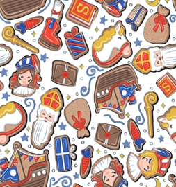 Geplastificeerd katoen - Sinterklaas goedheiligman