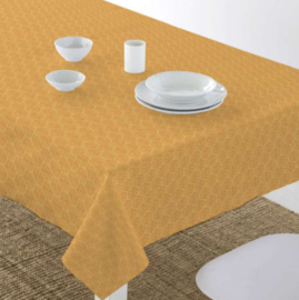 Gecoat tafellinnen/tafelkleed - Ravello okergeel