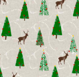 Gecoat tafellinnen/tafelkleed - Christmas world
