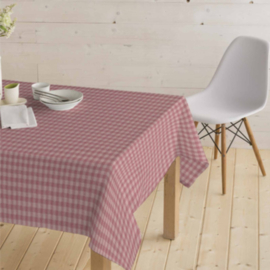 Gecoat tafellinnen/tafelkleed - Ruit bordeaux rood