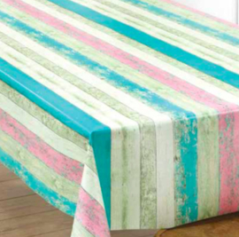 Tafelzeil - Steigerhout roze/blauw