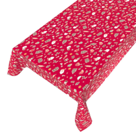 Tafelzeil kerst - Xmas cookie rood