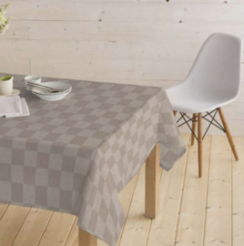 Gecoat tafellinnen/tafelkleed - Pompdoek beige