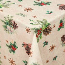 Gecoat tafellinnen/tafelkleed - XMAS