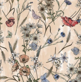 Tafelzeil - Klaproos/vlinder