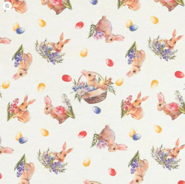 Gecoat tafellinnen/tafelkleed -  Paashaas