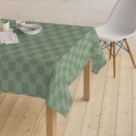 Gecoat tafellinnen/tafelkleed - Pompdoek groen