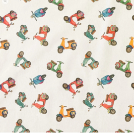 Gecoat tafellinnen/tafelkleed - Vespa scooter