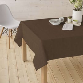 Gecoat tafellinnen/tafelkleed - Linado bruin
