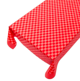 Gecoat tafellinnen/tafelkleed - Pompdoek rood
