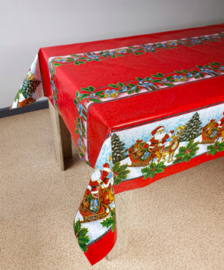 Tafelzeil kerst - Classic christmas red