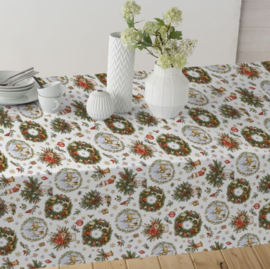 Gecoat tafellinnen/tafelkleed - Feestelijke kerst
