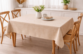 Tafelzeil - Linnen look zand