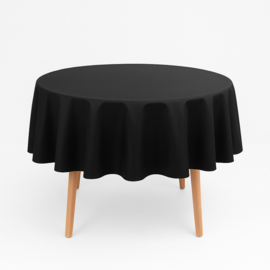 Tafelzeil rond - Effen zwart