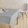 Gecoat tafellinnen/tafelkleed - Rustic effen lichtgrijs