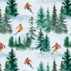 Gecoat tafellinnen/tafelkleed - Ski wintergebied