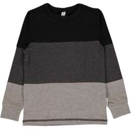 Maxomorra - Longsleeve organic cotton - Grey Black in 74/80, 98/104, 110/116