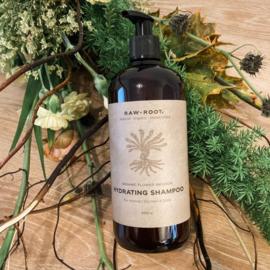 RAW ROOTs - Hydrating Shampoo voor normaal of droog haar, droge huid, schilfertjes of dreadlocks-  200 ml of 500 ml