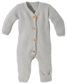 Disana - Onesie Overall in gebreide merinowol - Grijs