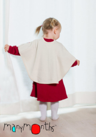 Manymonths - Multi Cape in zachte merino wol ribstof, groeit mee van babyleeftijd tot en met +/- 5 jaar - Provence Blue