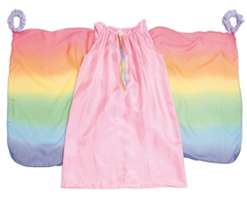 Sarah's Silks - Feeënjurk in zijde, roze regenboog - 83203