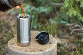 Klean Kanteen - Thermosfles  (tot 11u warm / 38u koud) TKWide met handige koffiedop - 355 ml - brushed rvs