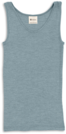 Engel Natur - Dames mouwloos bio hemd in bio merinowol met zijde - Mountain Blue -  op voorraad in 34/36, 38/40, 42/44 of 46/48 - Ontbrekende maten kunnen worden bij besteld.